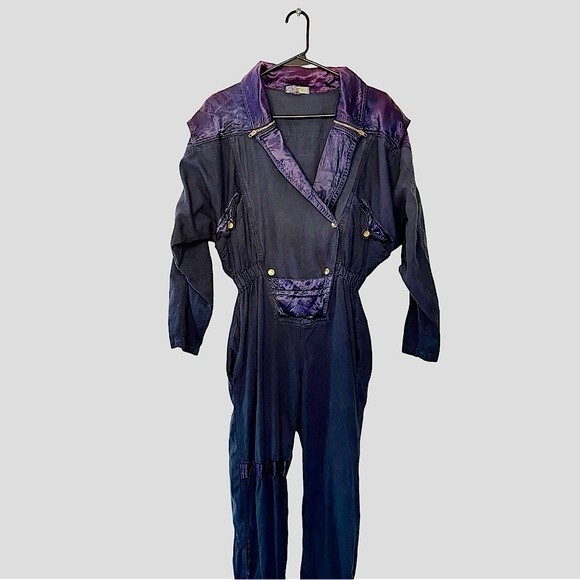 RARE VINTAGE Victor Obadidono Paris Jumpsuit Coveralls 100% Cotton Size Small - Picture 1 of 14